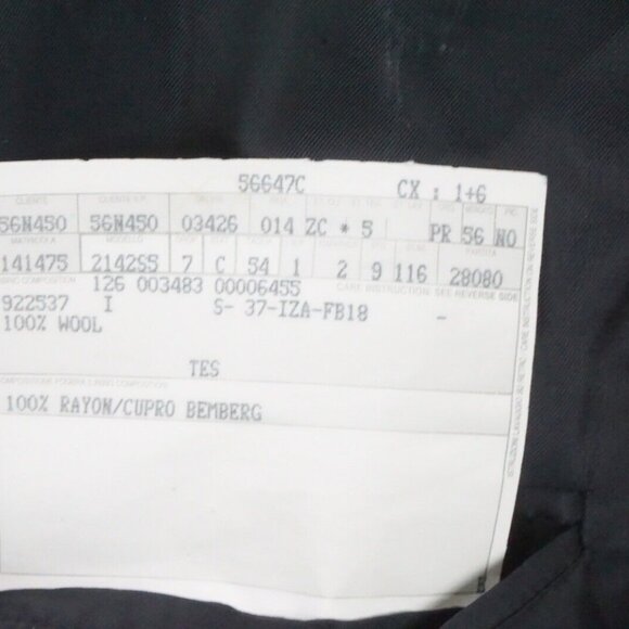 Ermenegildo Zegna Trofeo Navy Striped 100% Wool 2 Pc Suit Jacket Pants Sz 44S - Picture 10 of 13